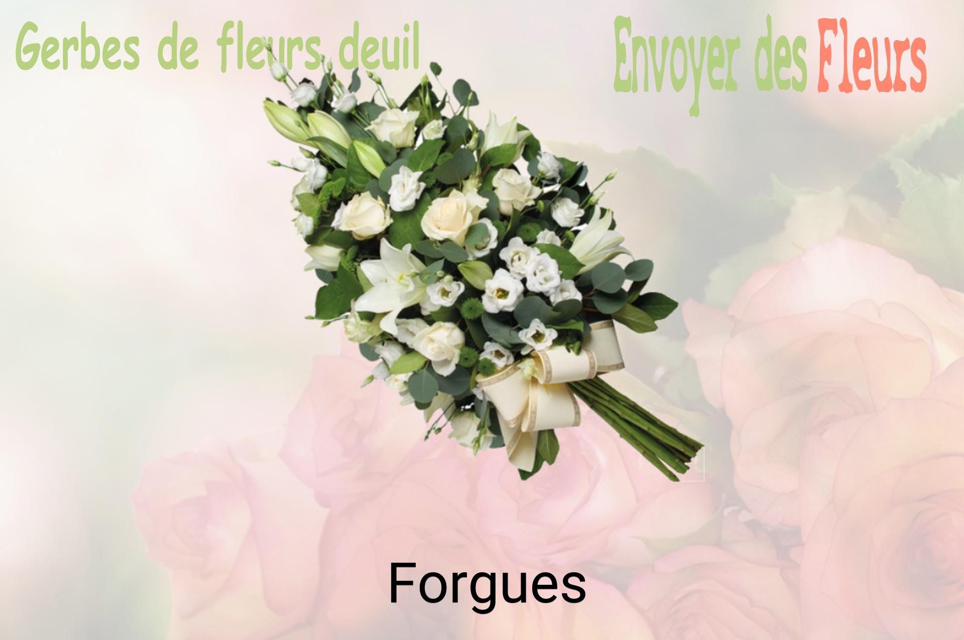 Gerbe de fleurs de deuil livrée à Forgues